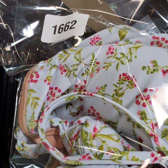 J. Crew cloud meadow blue floral Knot bandeau bikini top - Picture 9 of 9